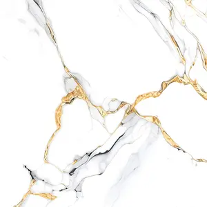 My Luxury Flooring MK HIGH GLOSSY SP HG 0501 Porcelain Floor Tiles - 24 x 48 Inch Premium Marble Look Large Format - High Gloss Finish Wall & Floor Use  15.5 Sq-ft per box | Pallet of 10 Boxes (155 sq-ft)