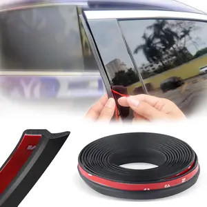 19.68 Ft Z-Shaped  Wind Deflector, Effectively Reduces Noise and Dust,  Door Seal Strip, Suitable for Automotive Door Seals. Ultra-Flexible Self-Adhesive Rubber Seal (Universal Type)