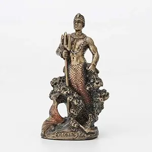 Veronese Design 3 1/2 Inch Olokun Santeria Orisha Owner of The Deep Sea