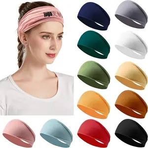 Yoga elastic headband sports fitness headband candy color headband elastic non-slip headband solid color headband
