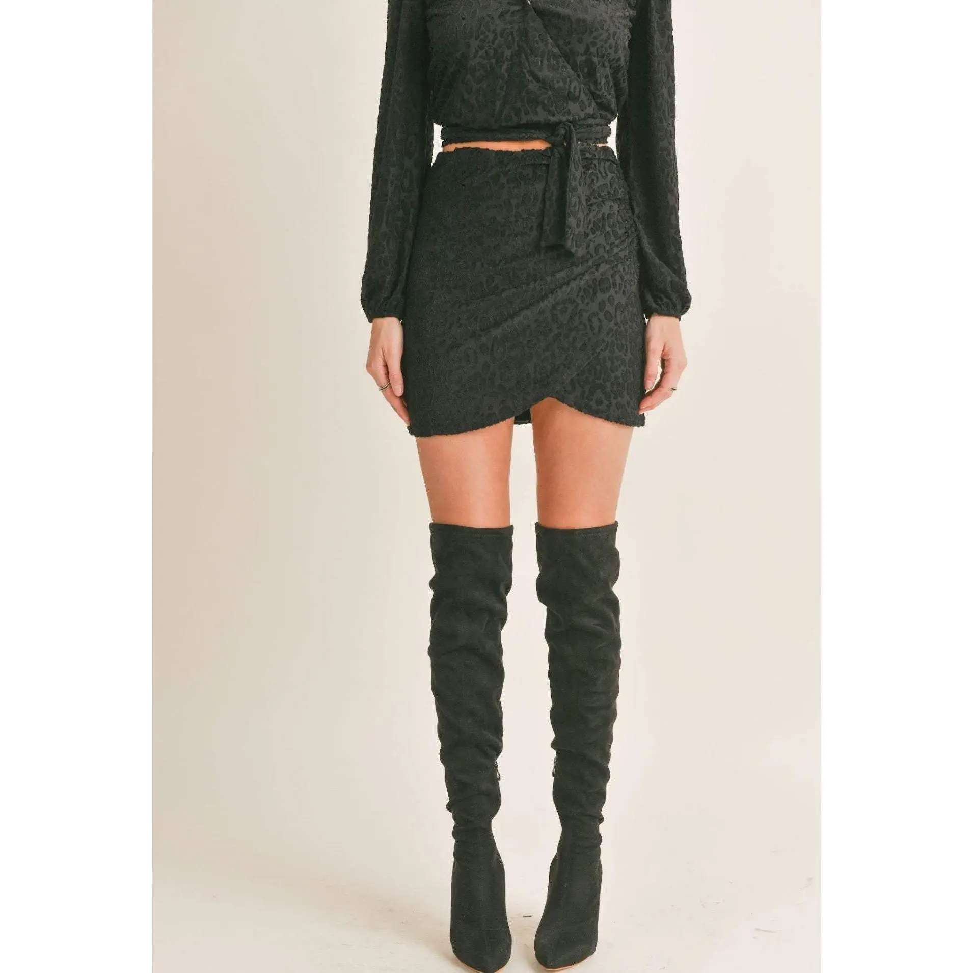 Lana Overlap Mini Skirt