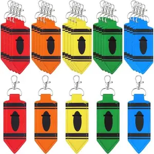 20/36pcs Lipstick Holder Keychain Teachers Appreciation Gift for Women Teacher Lip Balm Lipstick Keychain Hold Bulk Portable Lip Balm Bag with Hook Thank You Teacher Gift for End of School Year Back to School