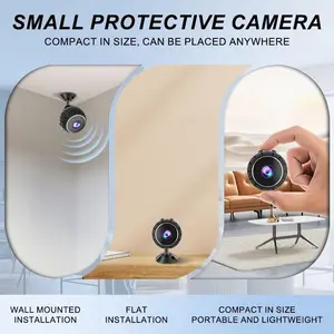 Portable WiFi Camera with Microphone, USB Rechargeable, Motion Sensor, Indoor Outdoor Security Cam, Home Monitoring Camera, Compatible with Alexa, Smart Security Camera