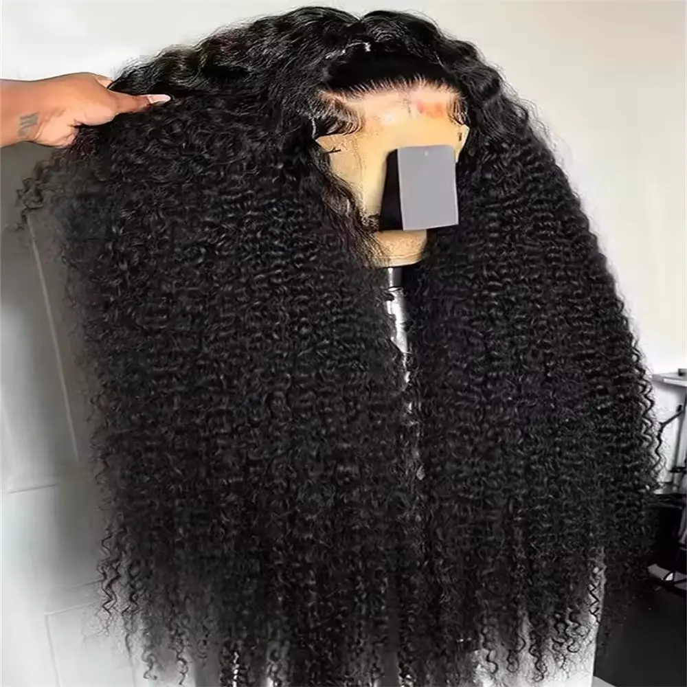 Gabrielle Hair Kinky Curly Human Hair Wig for Women 13x6 Transparent Lace Front Wig Pre-Plucked Brazilian Deep Curly Jerry Curly Wig Available in 16-38 Inch