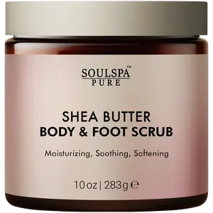 Shea Butter Body & Foot Scrub | Moisturizing Shea Butter Body Scrub, Soothing & Exfoliating Body Scrub for Deep Hydration, 10 oz
