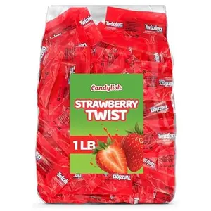 Strawberry Twists Bulk Candy – 1 LB Bag (Approx. 46 Pieces) – Classic Chewy Strawberry Flavored Licorice – Party Candy, Movie Night Treats, Gift Bags & Snacking