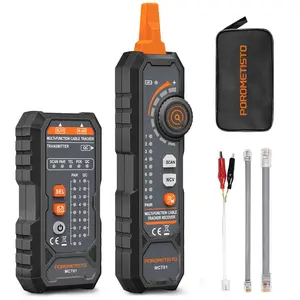 Porometisto Mct01 Network Cable Tester, 60v Smart Live Testing, Ethernet Lan Cable Tracer, Poe Detection, Rj11 Rj45, Ncv, LED, Auto Shut off