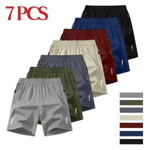 Men's Quick-Dry Workout Shorts, 7-Pack - Multiple Colors, Lightweight & Versatile, Ideal for Gym, Running, & Casual Wear Day