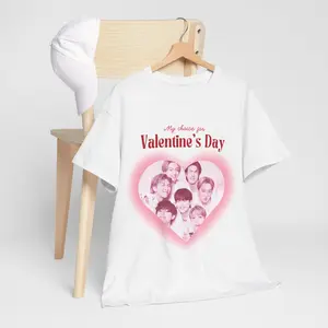 BTS Unisex Tee, Valentine's Day Kpop T-shirt, Heavy Cotton Shirt, Kpop Fan Gift, BTS Shirt