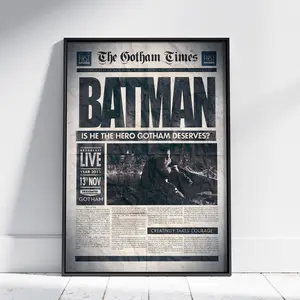 Retro #Batmann Movie Poster - Minimalist Art - Retro Modern - Vintage Poster - Midcentury Art - Wall Art - Gifts for him