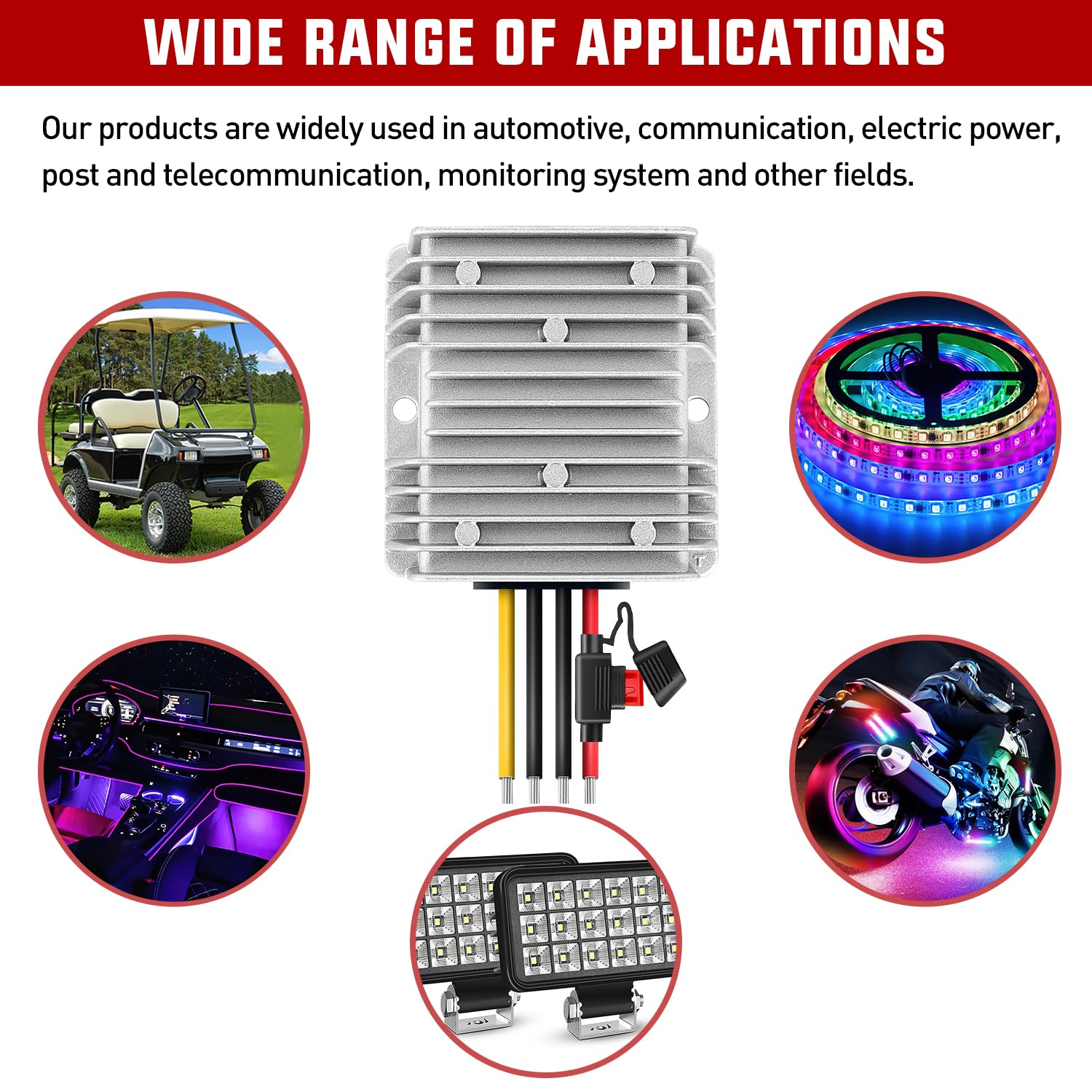 36V/48V to 12V Voltage Converter 240W 20A Regulator Step Down to 12VDC Waterproof DC Convert Reducer Power Supply Transformer Module