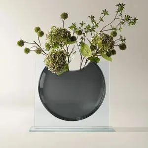 Z Gallerie Ellipse Vase - Charcoal Floral Home Accessories, House Decor, Living Room Decorations, Functional Dining Table Centerpiece,summerwins