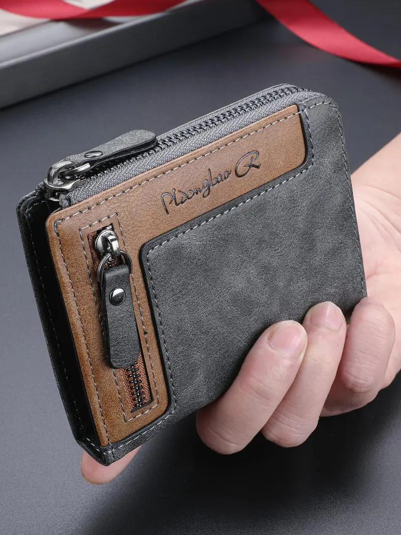 GOODBEE Men's Bifold Wallet, High Capacity Wallet with Zipper Coin Pocket, Multiple Card Slots, Cash Organizer & Slim Design