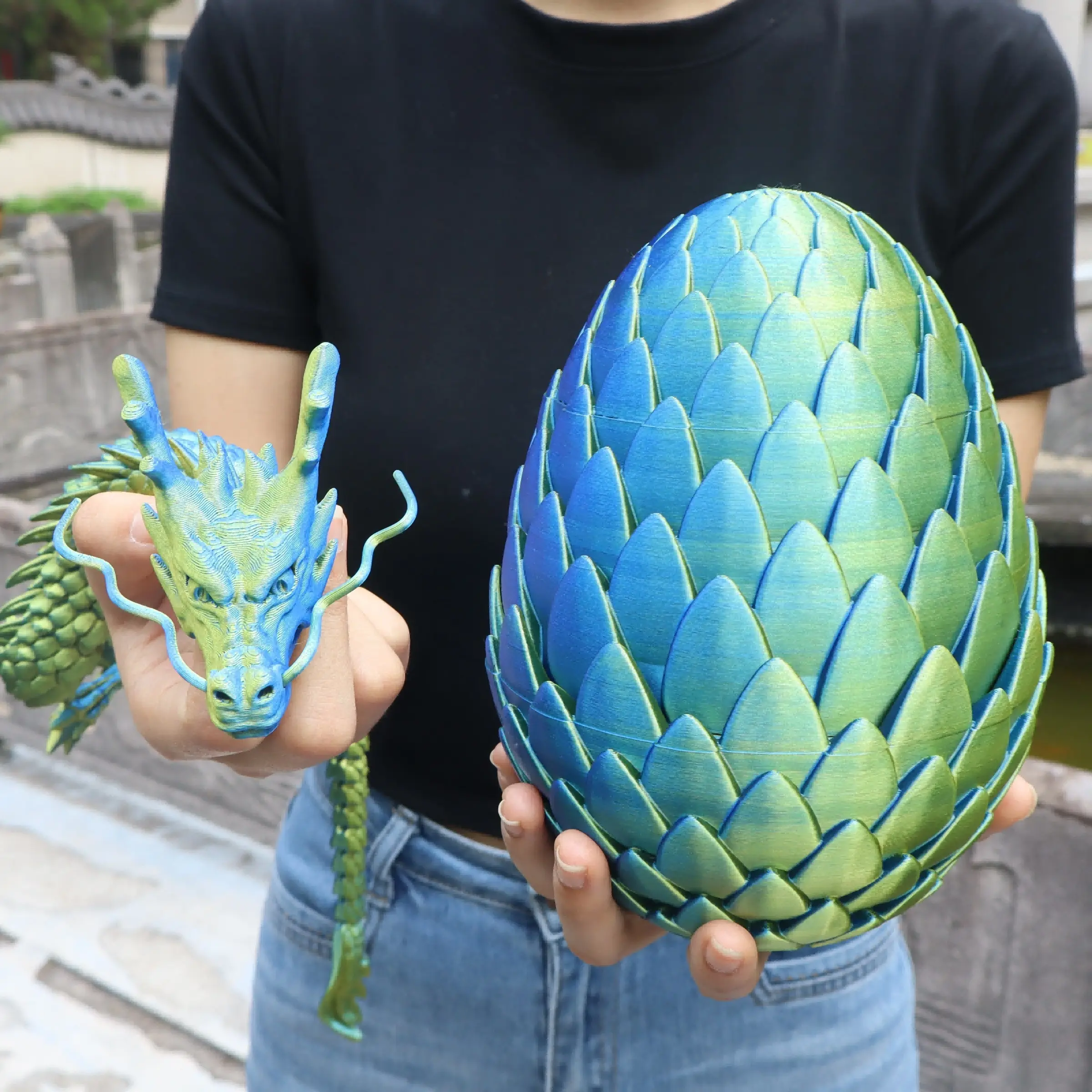 Large 3D Printed Dragon Egg Decorations, Home Gift, Indoor Home Decoration, Party Favor, Office Desktop Ornament, Holiday Gifts, Car Decoration, Collectible Room Decor, Prank Gift, Plastic Figurines, Decorative Ornaments