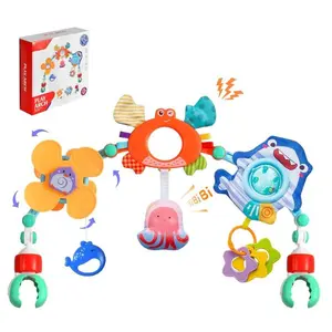 Baby Stroller Arch Toy – Adjustable Hanging Sensory Activity Toys for Car Seat, Crib, Bassinet & Baby Bouncer, Infant Development Toy for Boys & Girls 0-18 Months