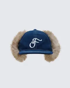 Aeliana Blue Denim Icon Trapper Cap