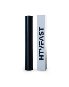 HTVFast HTV Vinyl Rolls Heat Transfer Vinyl - 11.8" x 20' Roll - Flexible & Stretchable PU Material - Easy to Cut, Weed & Transfer with Home Iron-Works on Plastic, Wood, Ceramic & Fabric (Neon Blue)