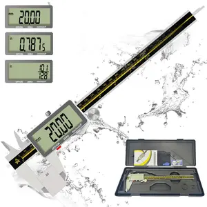 Digital Caliper, 0-8" Vernier Calipers Measuring Tool- Micrometer with Large LCD Screen,Metal Metric Measure Caliper for Engineer Carpenter,Auto-Off Feature,Inch/Fraction/Millimeter