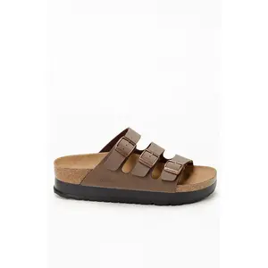 Birkenstock Women's Women's Florida Platform Flex Vegan Leather Sandals Mocha - Multicolor