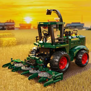 1162PCS Vertical Harvester Stem Building Blocks Model Kids Assembly Farm Truck STEAM Bricks Toys Sets Holiday Birthday Gift for Adults Boys