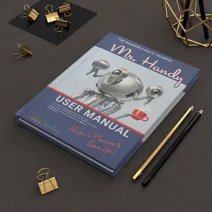 Mr. Handy User Manual Notebook 150 Page Journal for Gaming Fans Vintage Cosplay Flair Inspired Writing Classic Hardcover