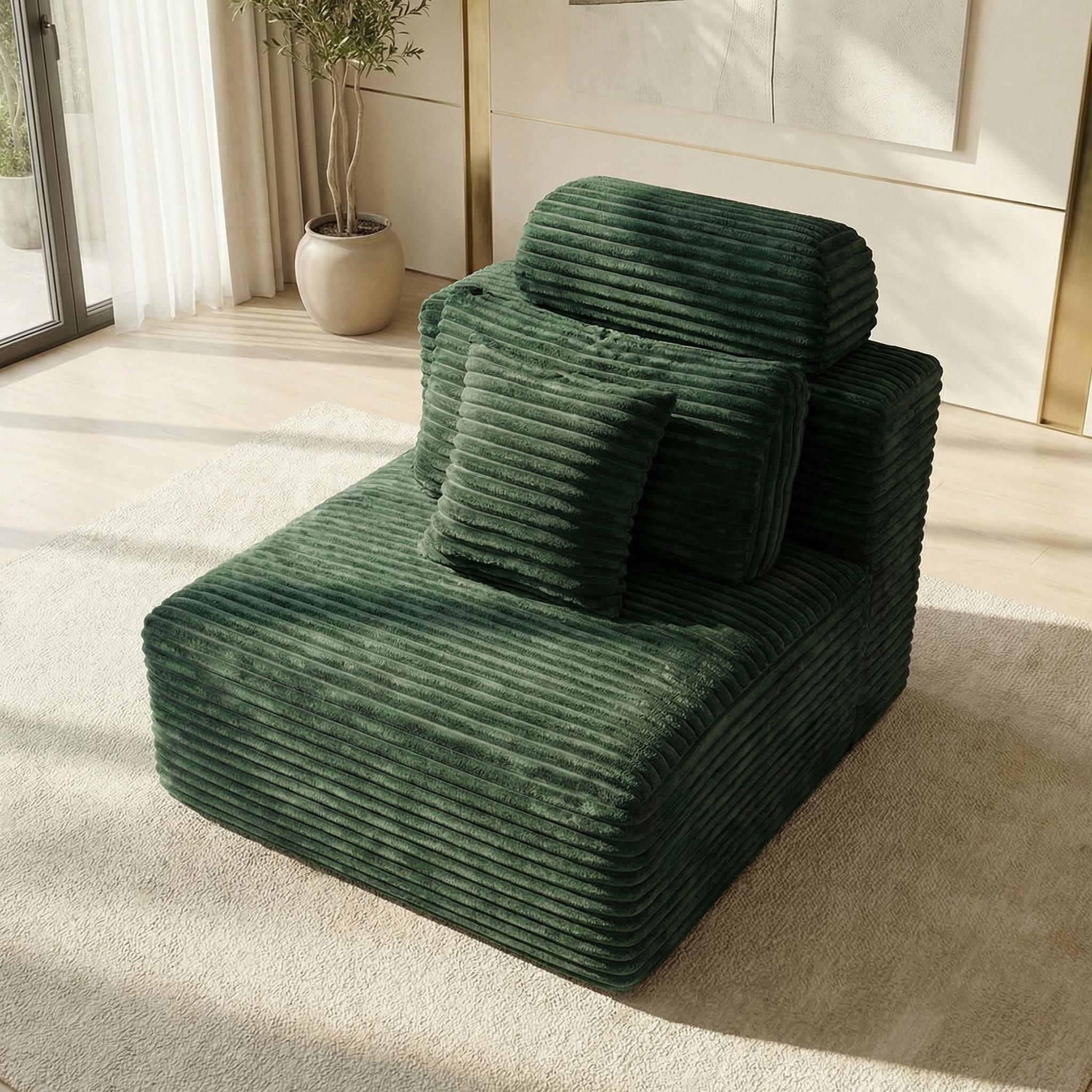 Single person modular sofa, modern leisure tofu block, small sofa headrest design with cushion, minimalist design, multiple combination sofas