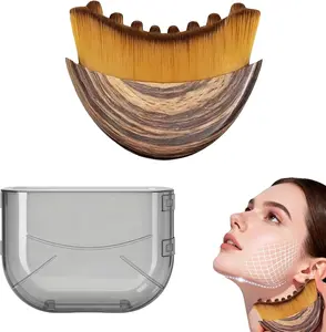 Lymphatic Contour Face Brush to Sculpt and Reduce Puffiness for Improved Skin Glow and Absorption, 2 Pack