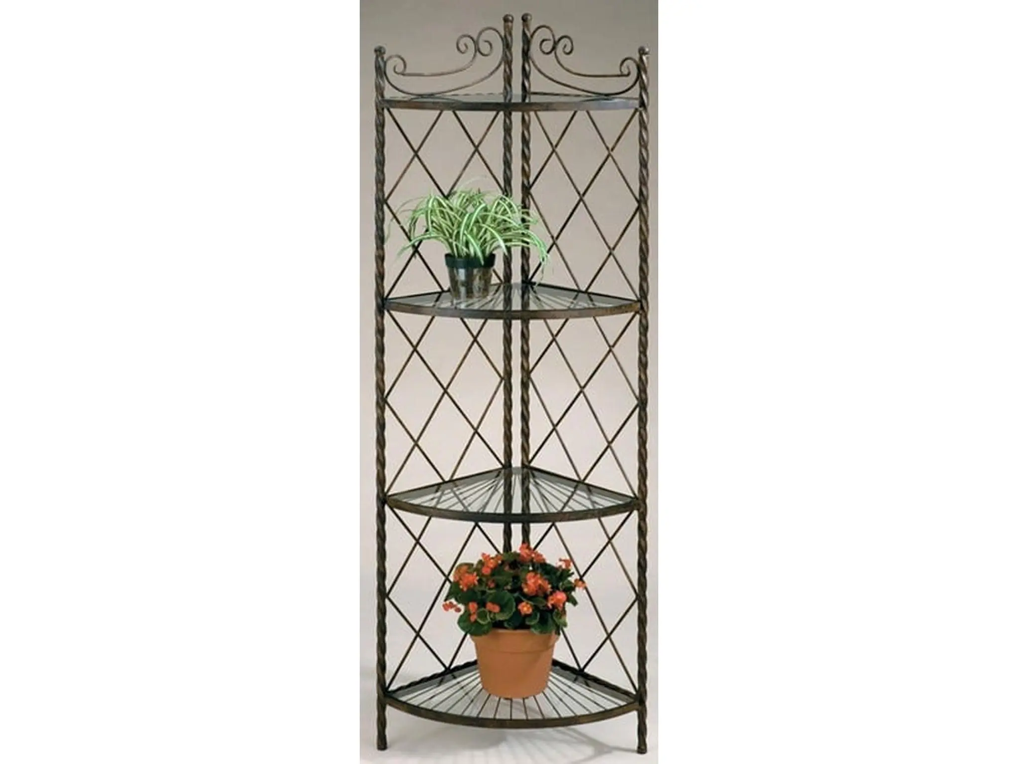 Deer Park Ironworks DEPCR109 Metal Corner Organiser, Home Storage Rack for Room Decor