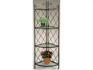 Deer Park Ironworks DEPCR109 Metal Corner Organiser, Home Storage Rack for Room Decor