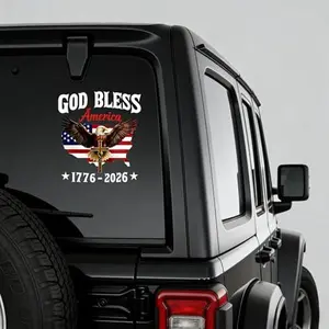 250th Anniversary Eagle Stickers | God Bless America Vinyl Sticker Pack | American Flag Eagle Decal for Car, Truck, Window