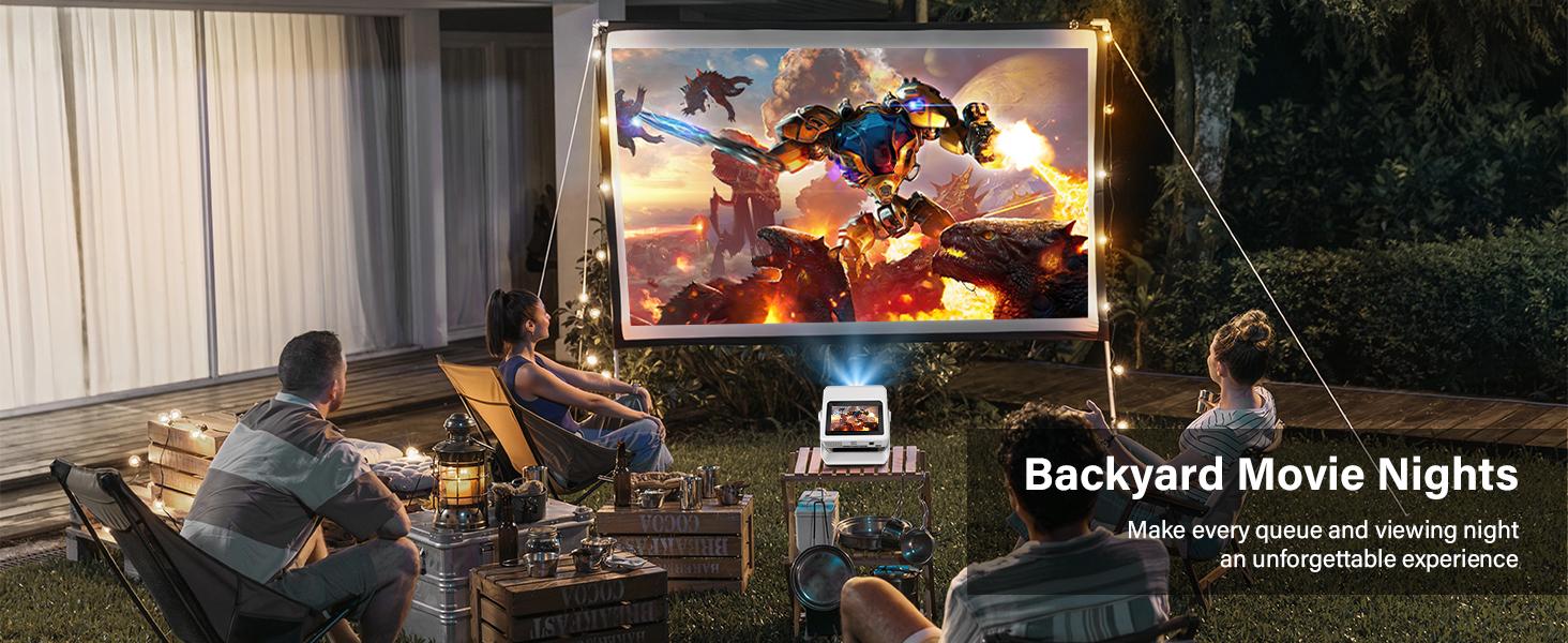 Aepuosem A10pro Touch Screen Projector 7-inch 1080P Native 4K Auto Focus Dolby Sound Wi-Fi 6 Bluetooth 180° Rotation for Games Movies Gifts Audio Connection Lcd