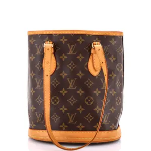 Pre-owned Louis Vuitton material Bucket Bags Petit Bucket Bag Monogram Canvas by Rebag