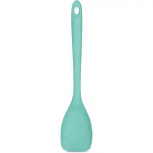 600ºF Heat Resistant Spatla Spoon: Flexible Silicone Cooking Scoop Spoonla, Serving Mixing Scraping Food in Non-Stick Pan Cookware, Seamless Mltifnctional Kitchen tensil (Aqa Sky)