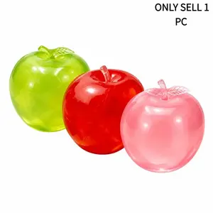 Glittery AppleShaped Stress Balls Fidget Toys for Anxiety Relief & Stress Reduction  Portable Relaxation Gadgets EyeCatching Transparent Design  Slow-Rising Squeeze Balls EssentiaStress Relievers for the Office or School A Great Gift for Kids