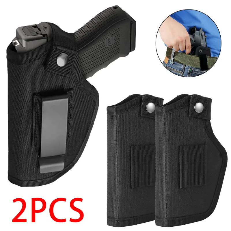 2 PCS Tactical Gun Holsters IWB/OWB Concealed Carry, Left/Right Hand Compatible, Waist Belt Design