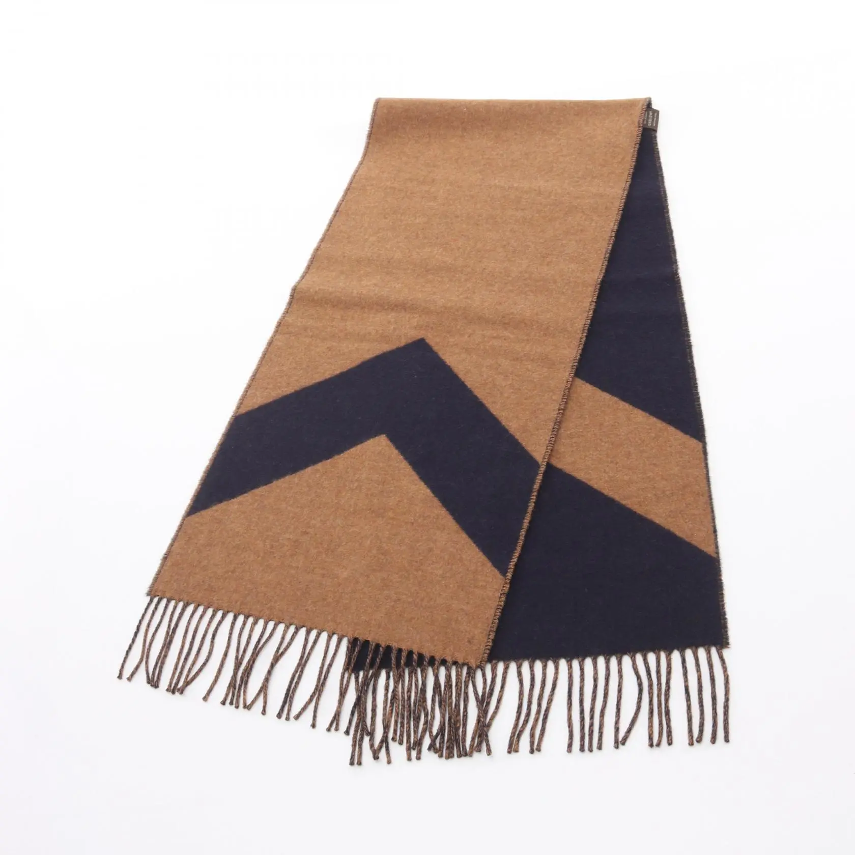 Pre-owned HERMÈS Cashmere Small Leather Goods Hermes Kazak Chevron Scarf