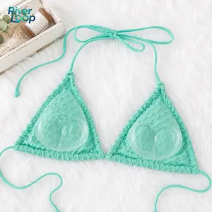Women's triangular silicone bra inserts, push-up and waterproof, suitable for swimsuits, bikinis, sports bras, detachable