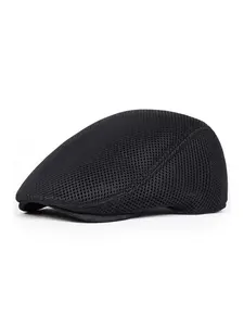 Unisex Breathable Mesh Beret Hat, Adjustable Sun Protection Casual Cap for Outdoor Sports, Spring & Fall Travel Beach Activities, Adjustable Sunscreen Hat, Sunscreen Leisure Hat