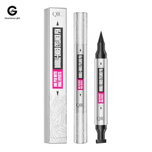 QIC Double-End Eyeliner Stamp: Winged Cat-Eye & Waterproof Smudge-Proof Precision Liner for Sharp All-Day Wear Viral Stamp & Liquid Pen Lipliner Makeup Black mascara Flawless