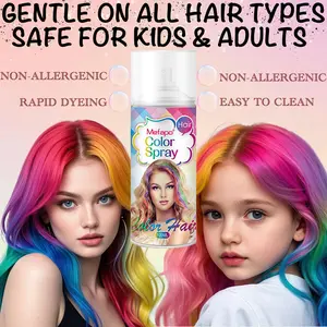 Mefapo Hair Dye Spray, Disposable Temporary Hair Dye For Men And Women, 4.06oz/4.06us Fl Oz Natural Washable Hair Dye, Suitable For Cosplay Party DIY, Stage Performance, Christmas Party, Halloween Hair Dye, Holiday Hair Dye