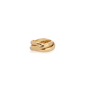 Ettika Don’t Get It Twisted Ring | 18K Gold Plated | Unique Twisted Band Design | Elegant Everyday Jewelry for Her