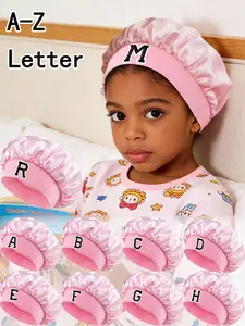 1PC A-Z Letter Sleep Cap, Fashionable Comfortable Beauty Hat, Breathable Anti-Slip Hair Care Cap, Elastic Non-Irritating, All Seasons Wear