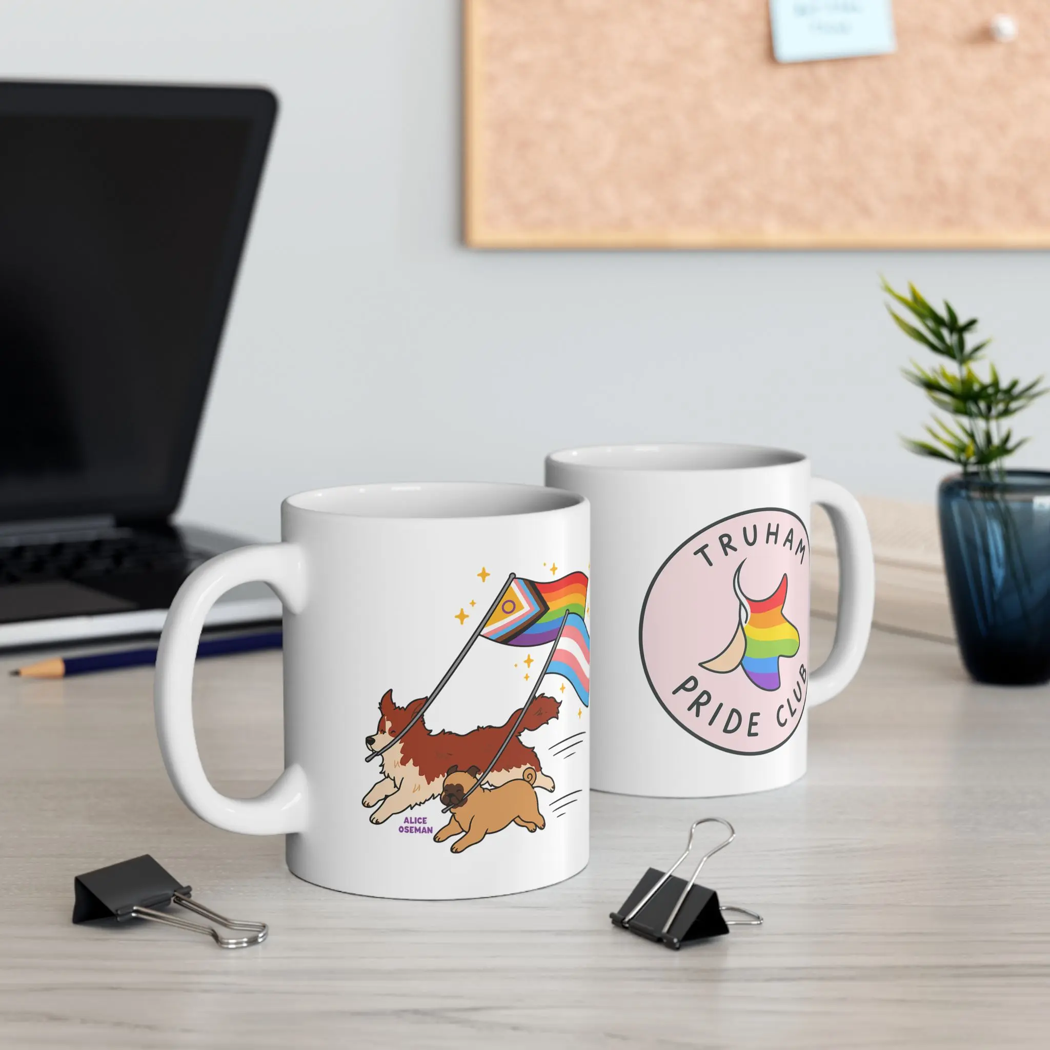 Nellie and Henry x Truham Pride Club Mug, Heartstopper Book/Movie Accent MUg, Nick and Charlie Coffee Cup, Heartstopper Narlie Fan Merch, LGBT Gift, Pride Month Merch