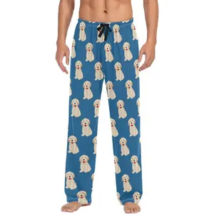 Men's Pajama Pants Super Soft Labrador Dog Sleep Lounge Pants Pjs Bottoms with Pockets Loungewear Menswear Lightweight Soft Breathable Elastic Waistband Casual Nightwear Big Day Long Modal Polyester Stylish Homewear Pyjamas Cotton