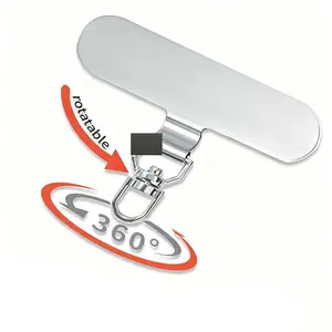 Upgrade Version 360° Rotating Stainless Steel Phone Lanyard Connector, Ultra-Thin Silver Color Patch Design, Universal Safety Rope Accessory, Phone Wrist Strap