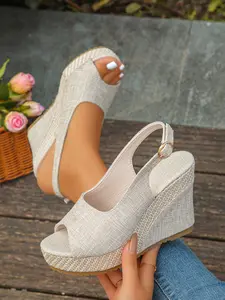 Women's new summer ankle strap wedge platform sandals, fashionable, Stylish and comfortable casual sandals for everyday wear, suitable for casual outings and summer activities, an ideal choice for all-day comfort and support.