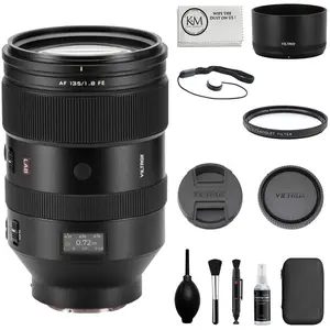 Viltrox AF 135mm f/1.8 LAB FE Lens Compatible with Sony E Mount Bundle with UV Filter + Lens Cap Keeper + Cleaning Kit + Cleaning Cloth (5 Items)
