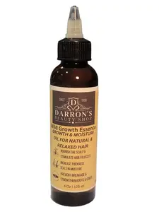 Darron's Beauty Shop Wild Growth Essence All Natural Growth & Moisture Oil Treatment with Castor & Peppermint Oil 60ml Unisex Formula Includes Pumpkin Seed Oil for Gentle Hair Care Haircare