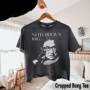 Comfort Colors Notorious Rbg Shirt Vintage Feminist Graphic Tee Ruth Bader Ginsburg Shirt Boxy Tee Tank Top