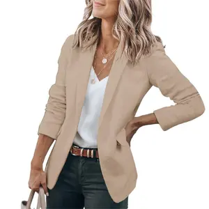 Womens Casual Blazers Open Front Long Sleeve Work Office Jackets Blazer